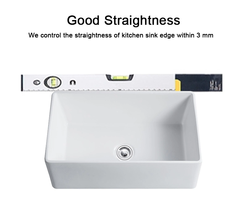 Cupc Certificate China Wholesale Outdoor Farm House Deep Single Bowl Laundry Sink White Ceramic Porcelain Wash Basin Apron Front Ceramic Farmhouse Kitchen Sink