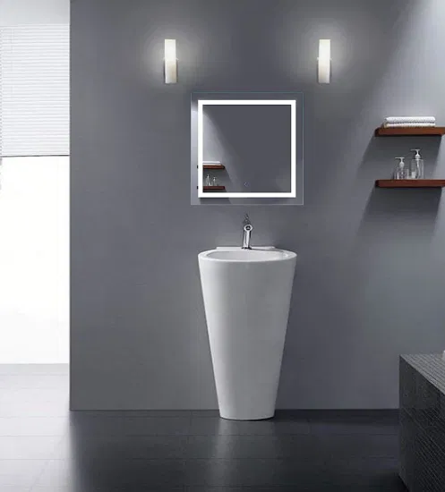 Specchio LED da bagno intelligente di grandi dimensioni in vetro Jinghu con altoparlante Bluetooth Tempo Temperatura Indica un design moderno e contemporaneo Vendita calda in Australia