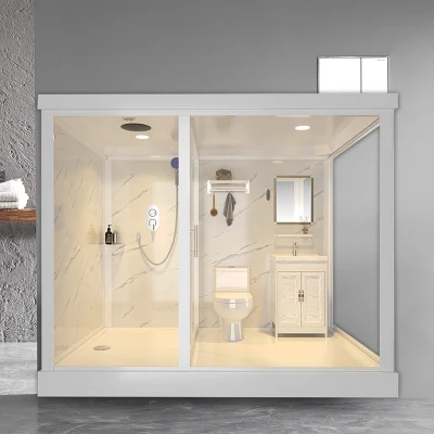 Pod per bagno prefabbricato modulare con doccia di lusso per interni portatile di design cinese per hotel con servizi igienici