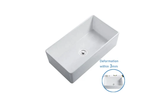 Lavabo rettangolare bianco, vasca singola, lavanderia, bagno, lavello da cucina in ceramica